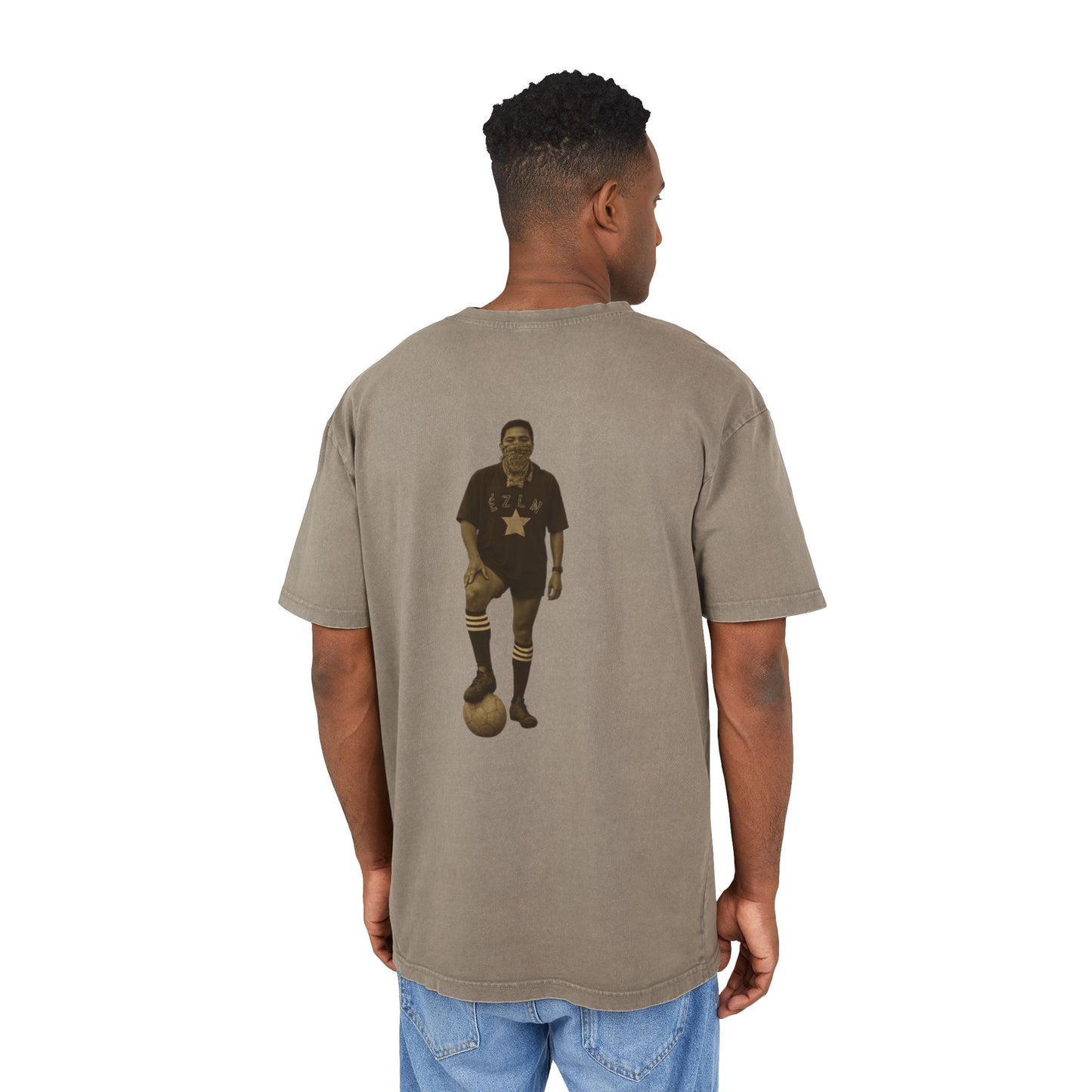 Vintage Soccer EZLN's Team Graphic T - Acid Washed Oversized Tee