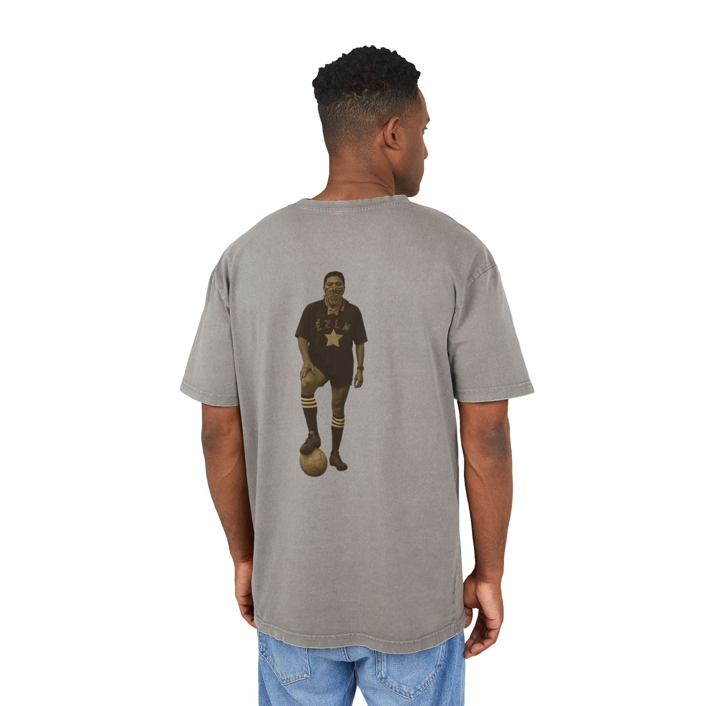 Vintage Soccer EZLN's Team Graphic T - Acid Washed Oversized Tee